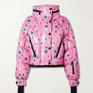 Moncler Grenoble printed Down Jacket bubble gum alpres style